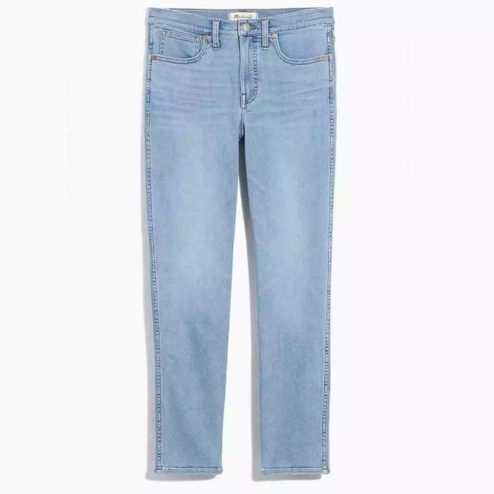 MADEWELL Mid Rise Stovepipe Jeans In Light Wash Sz 27 25” inseam
